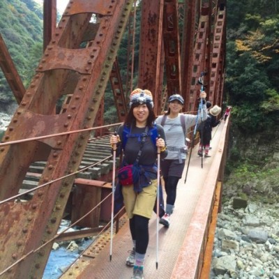 2015.11.3まるこ武田尾廃線跡コースをノルディックハイキング